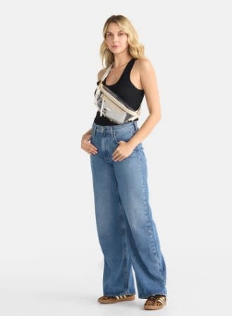 Charles Crossbody Med Clear Calla Lily White Brushed Gold