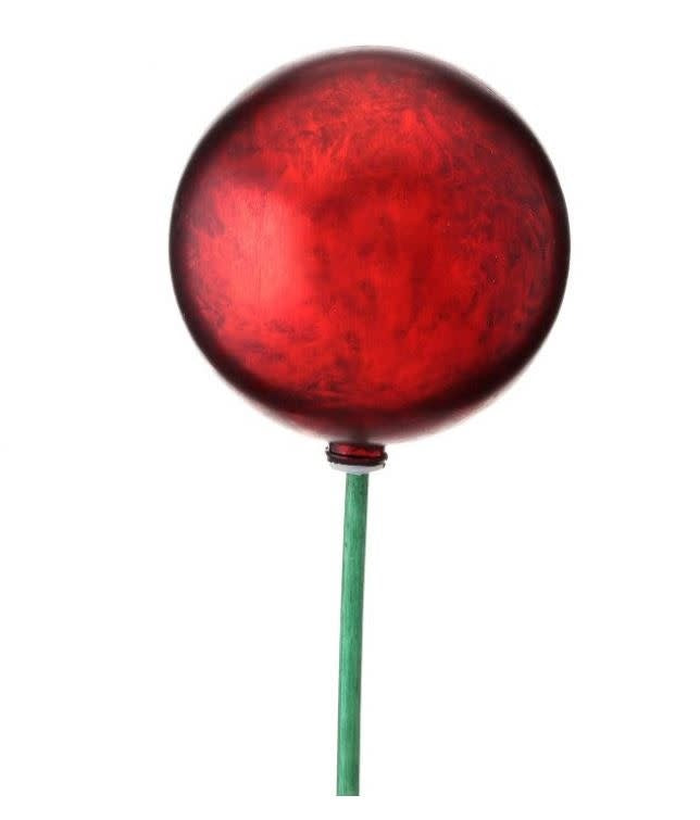 Antique vacuum plate ball ornament stake with vintage charm