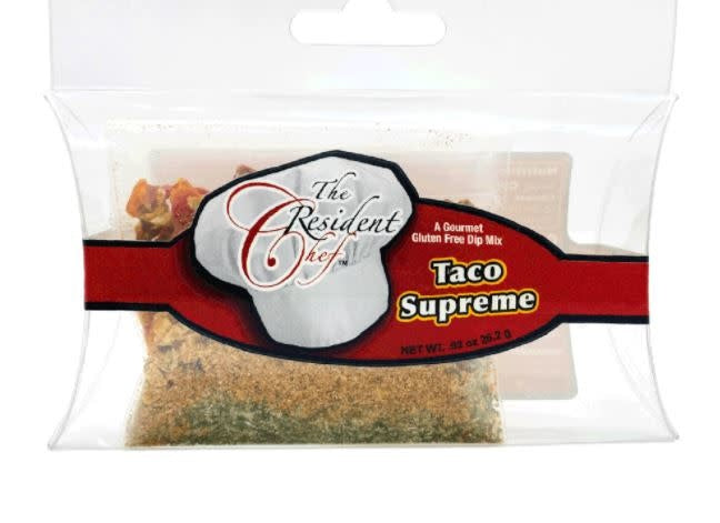 Bag of Taco Supreme Dip Mix with taco seasoning visible on packaging