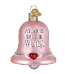 3-inch Christmas bell ornament with 'Every Time A Bell Rings' text.