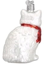 3.25-inch tall Princess Kitty ornament featuring a regal cat silhouette in white with pink accents.