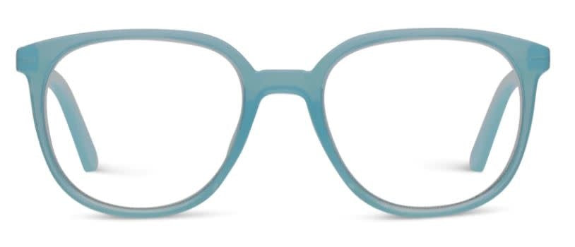 Fruit Punch eyeglasses with thin round frames in juicy colors featuring blue light filtering lenses.