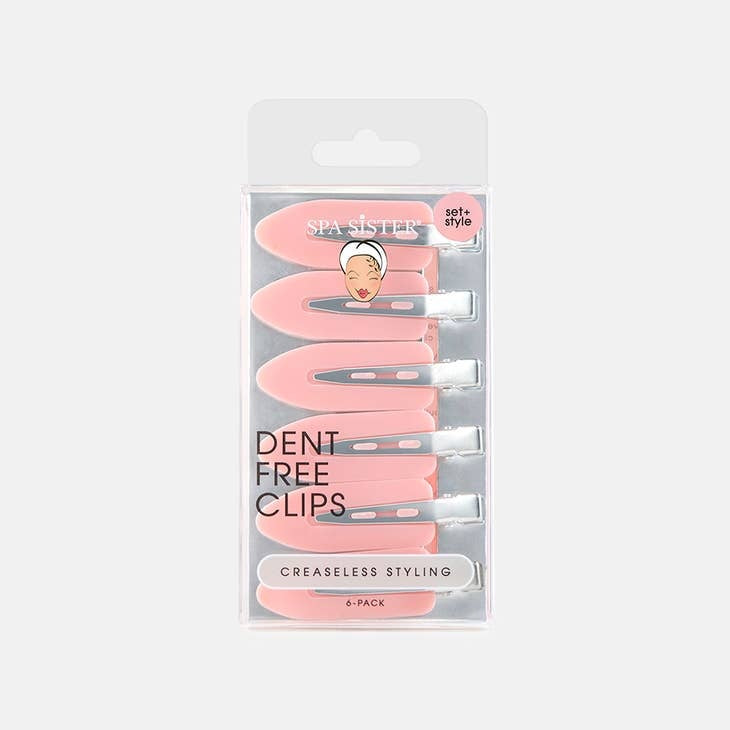 Black creaseless hair clip with a smooth plastic finish designed to hold hair without dents.