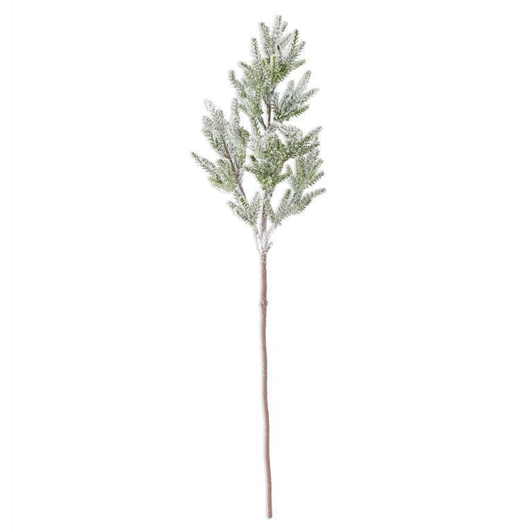 31 Inch Glittered Snowy Flocked Norfolk Pine Stem