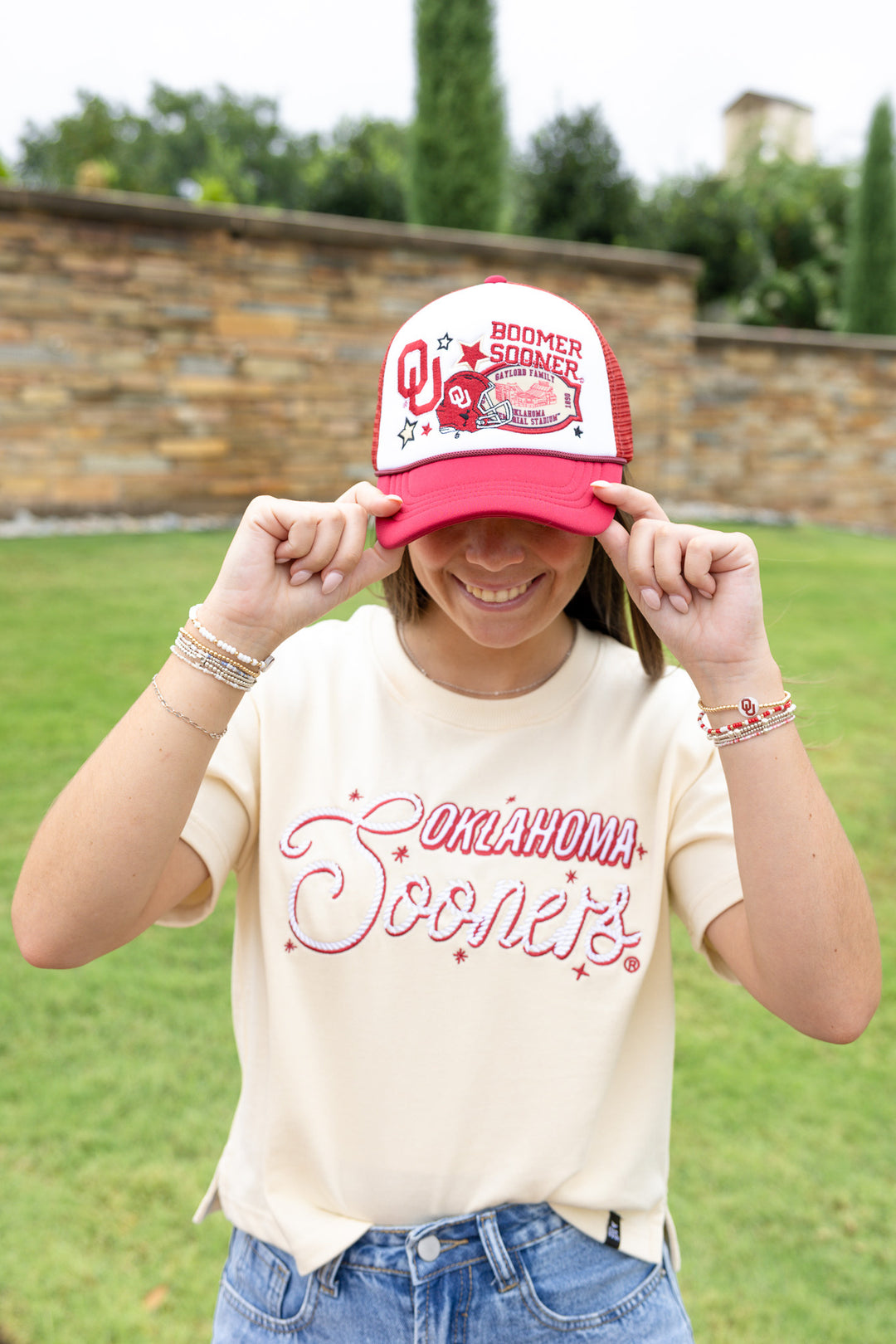 Mandy Oklahoma Lasso Luxe Heavyweight Crop Tee