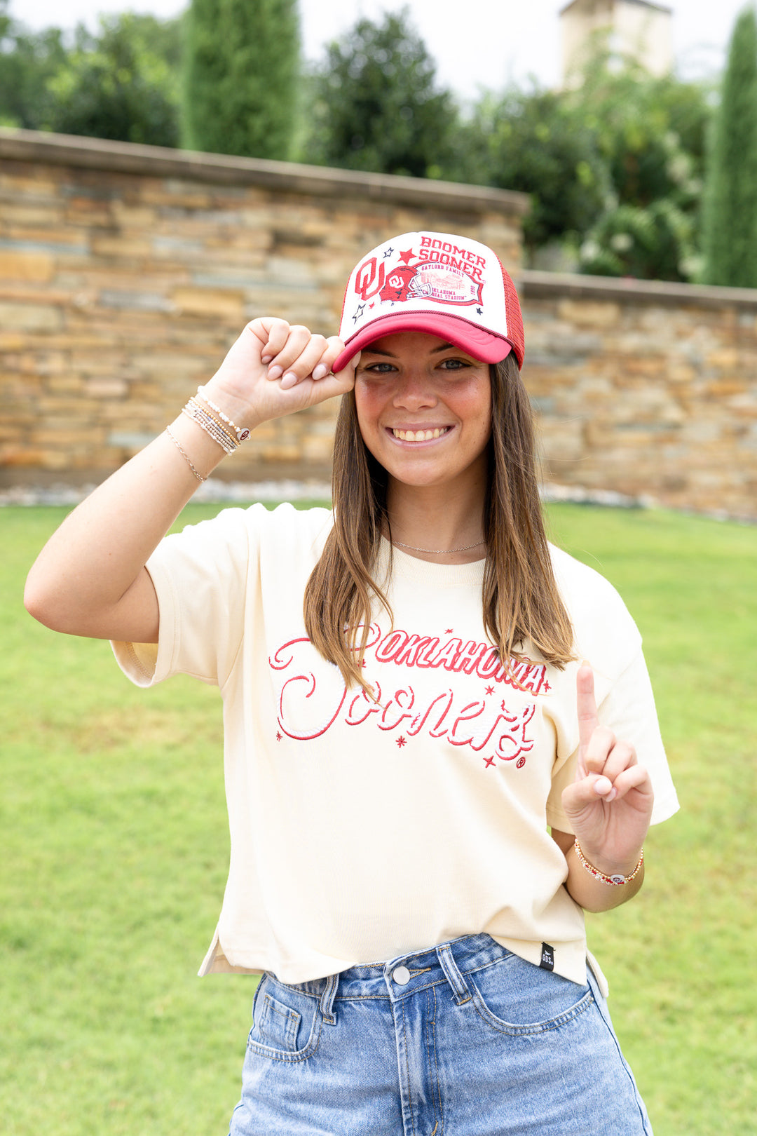 Mandy Oklahoma Lasso Luxe Heavyweight Crop Tee