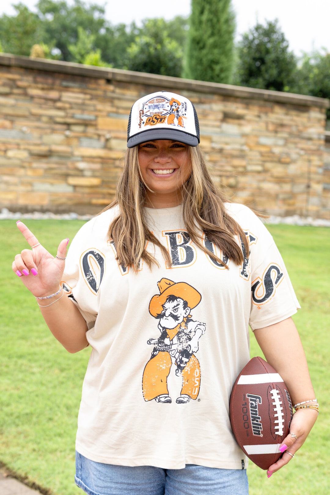 Ok State Layer Patch Foam Trucker Hat