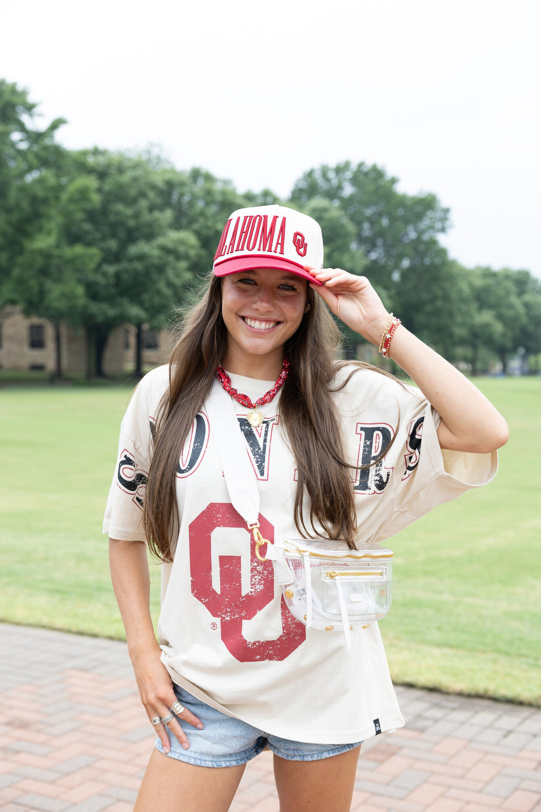 Celine Oklahoma Southern Split Oversized Band Tee