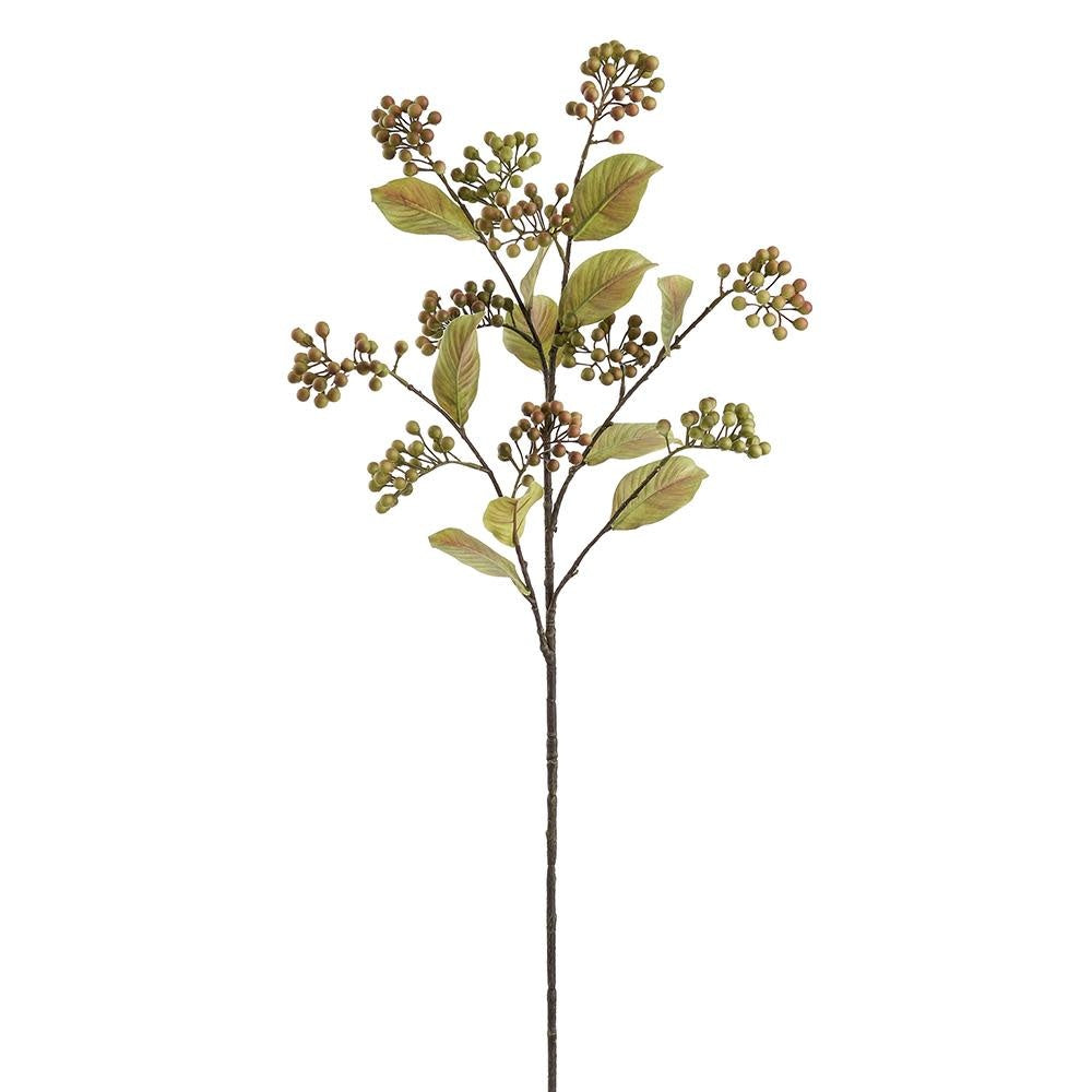37" Crape Myrtle Berry Spray Green