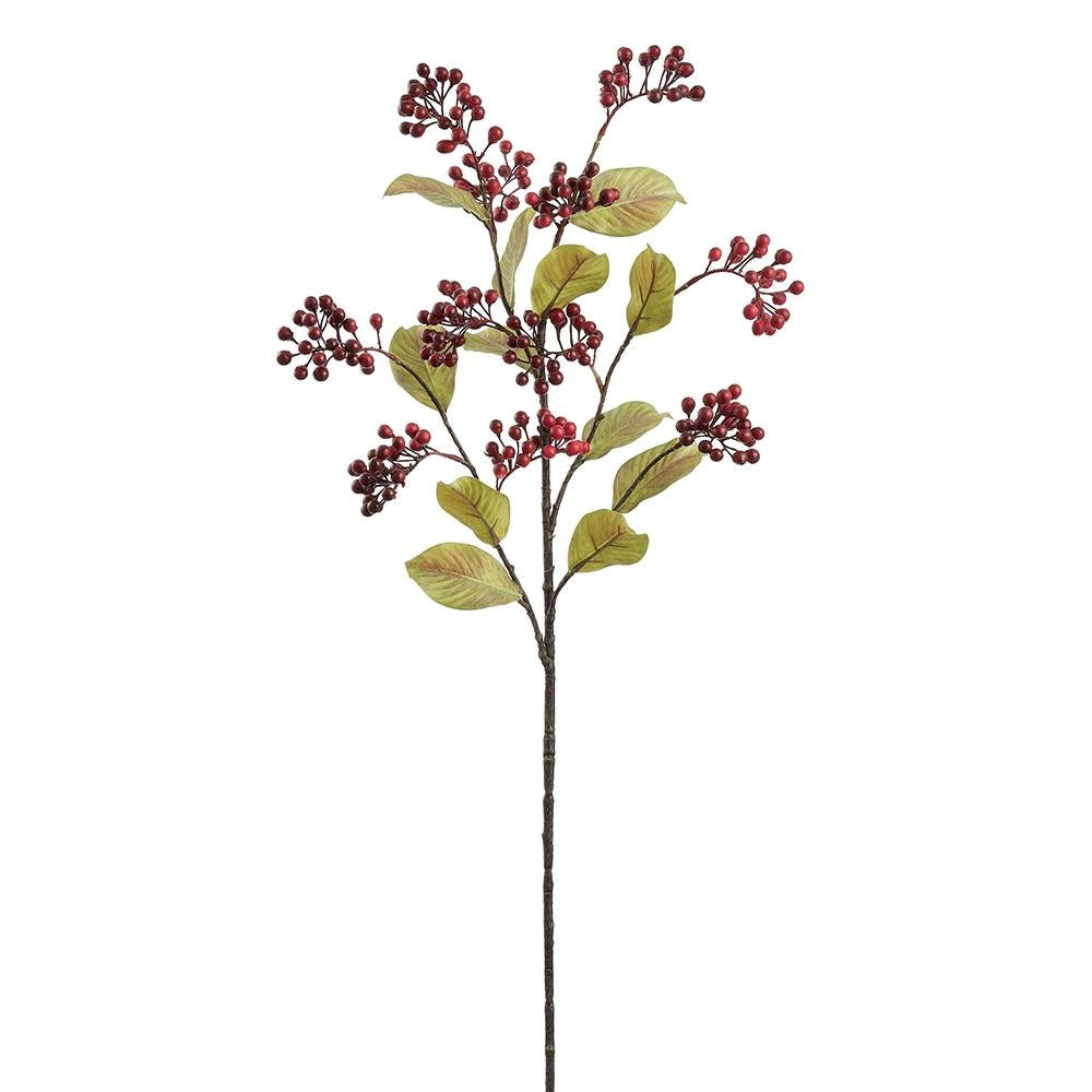 37" Crape Myrtle Berry Spray Green