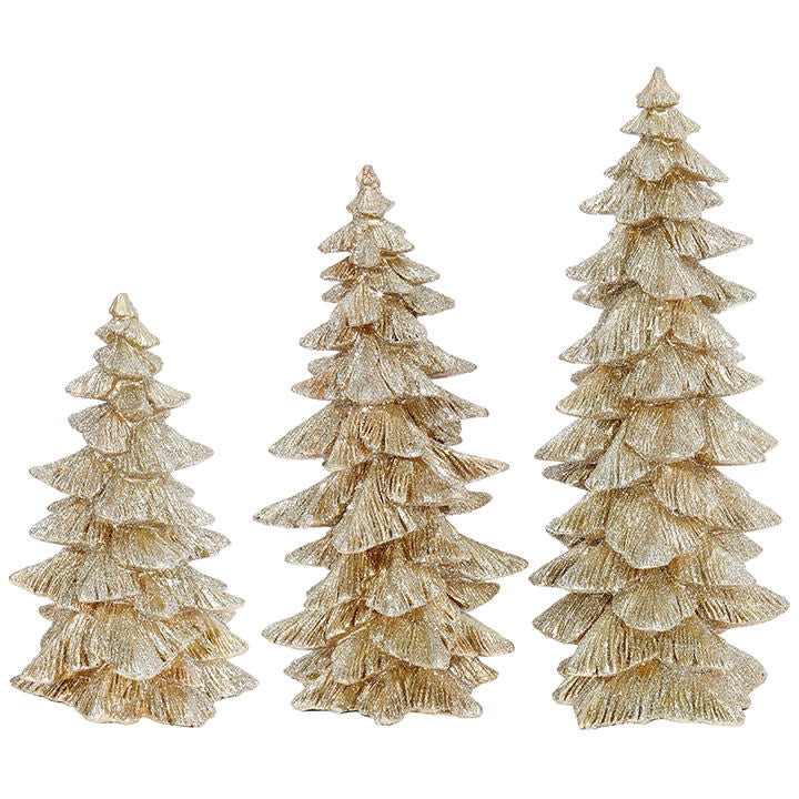 Gold Glitter Tree - Sold Individually