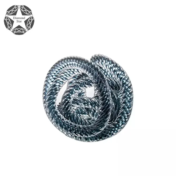 Square glass knot sculpture with polished surface in clear finish