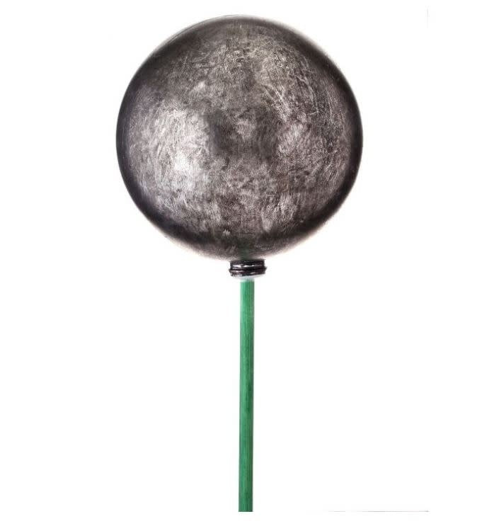 Antique vacuum plate ball ornament stake with vintage charm