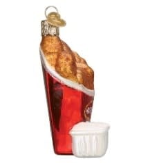 4-inch resin ornament shaped like breaded chicken nuggets with golden-brown color and textured surface.