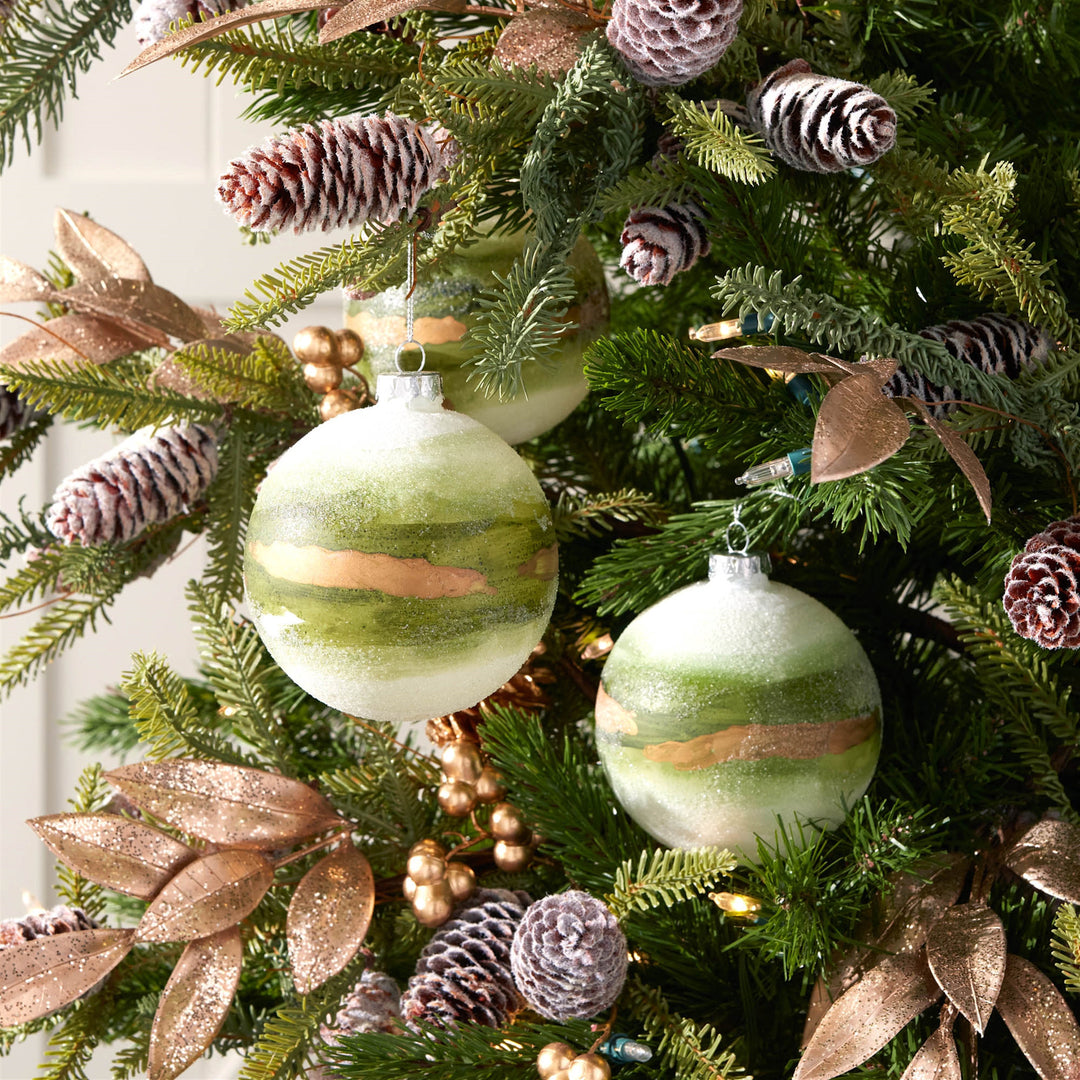 4”D  Ball Ornament Glass