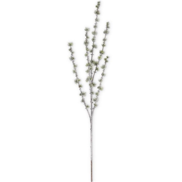 41-inch plastic green snowy pine stem with white speckled pattern