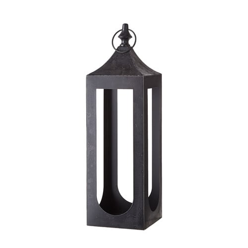 21.5" Distressed Black Lantern