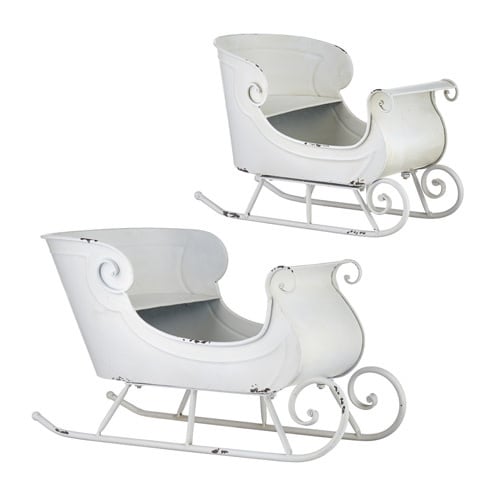 White Distressed Sleighs