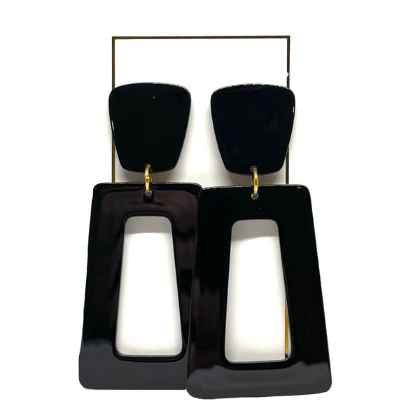 Kennedy earrings featuring a resin drop with a stainless steel post.