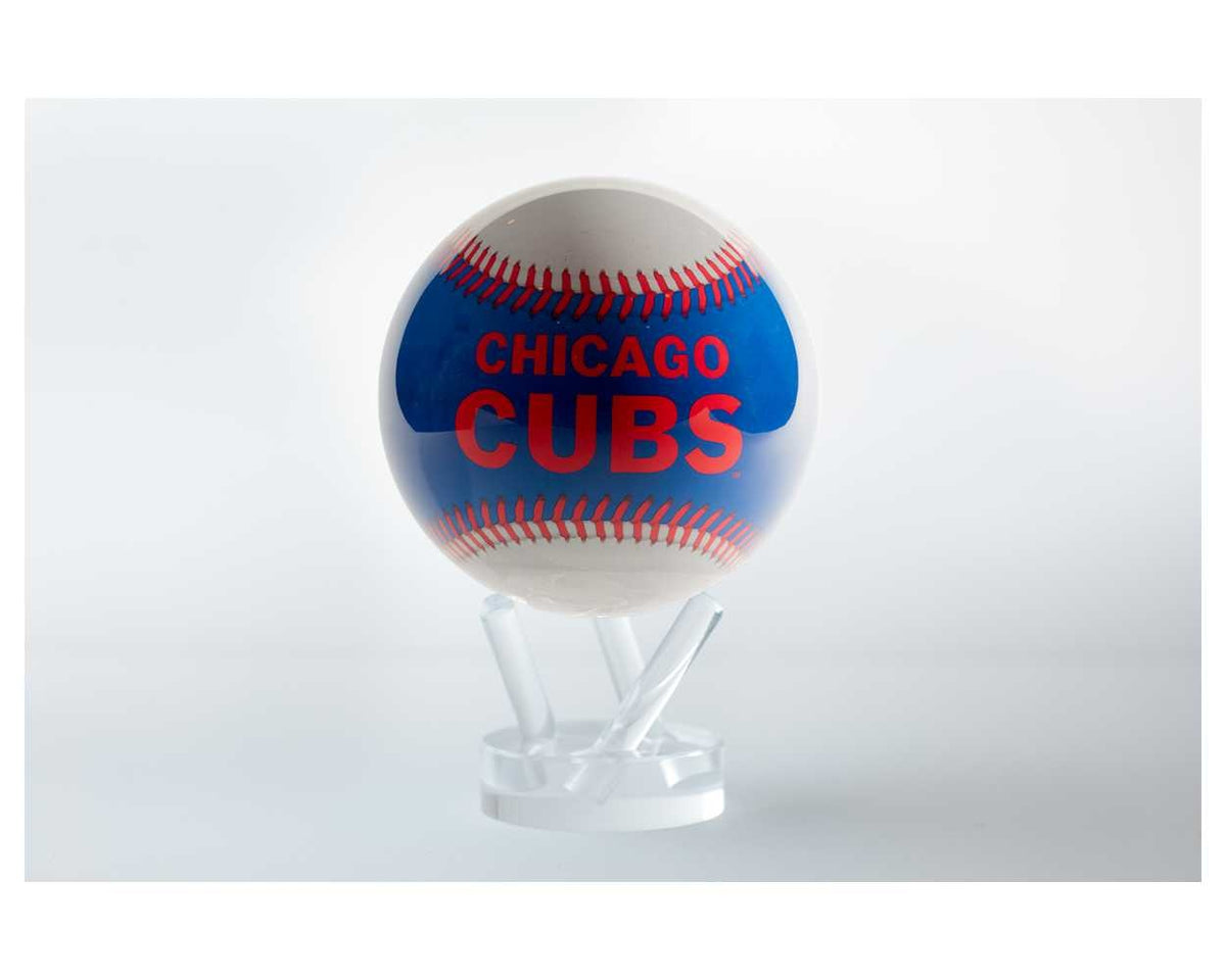 4.5-inch Chicago Cubs globe on a base with ambient lighting