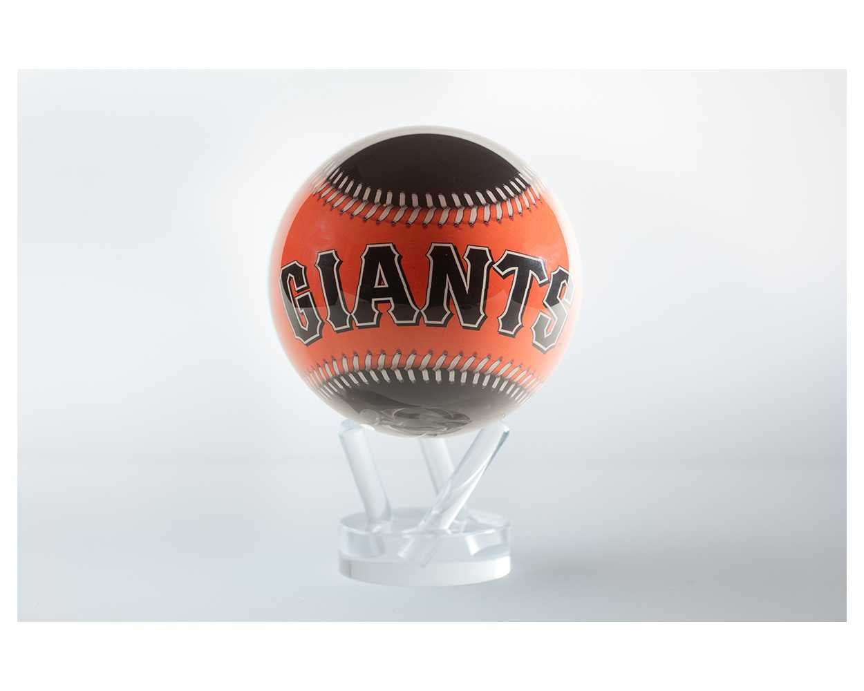 4.5-inch San Francisco Giants acrylic globe with base featuring team logo silhouette inside clear rotating shell.