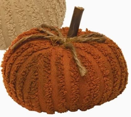 Mini Chenille Pumpkin  Orange - Sold Individually