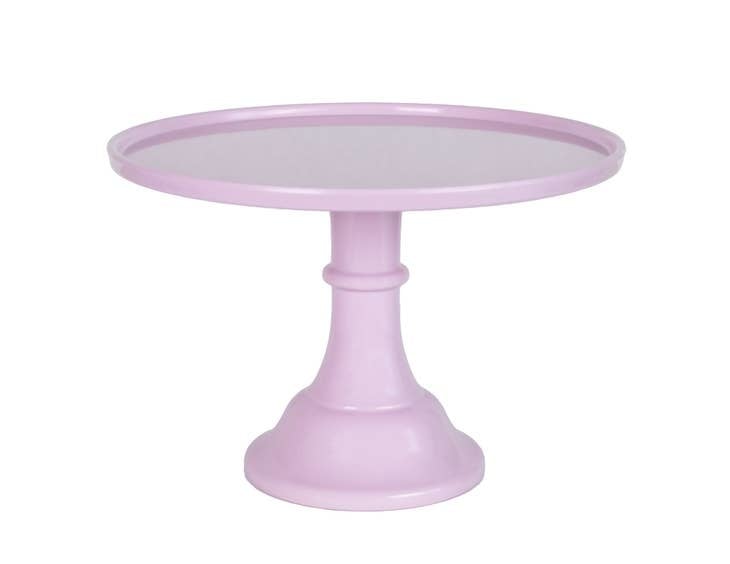 Melamine cake stand in white with a tiered circular design.