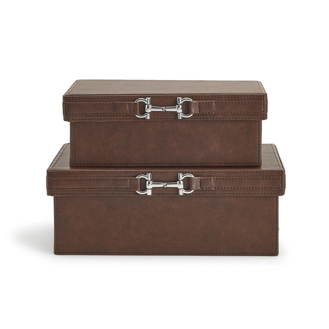 Country Horse Decor Boxes Polished Horse Bit Accent