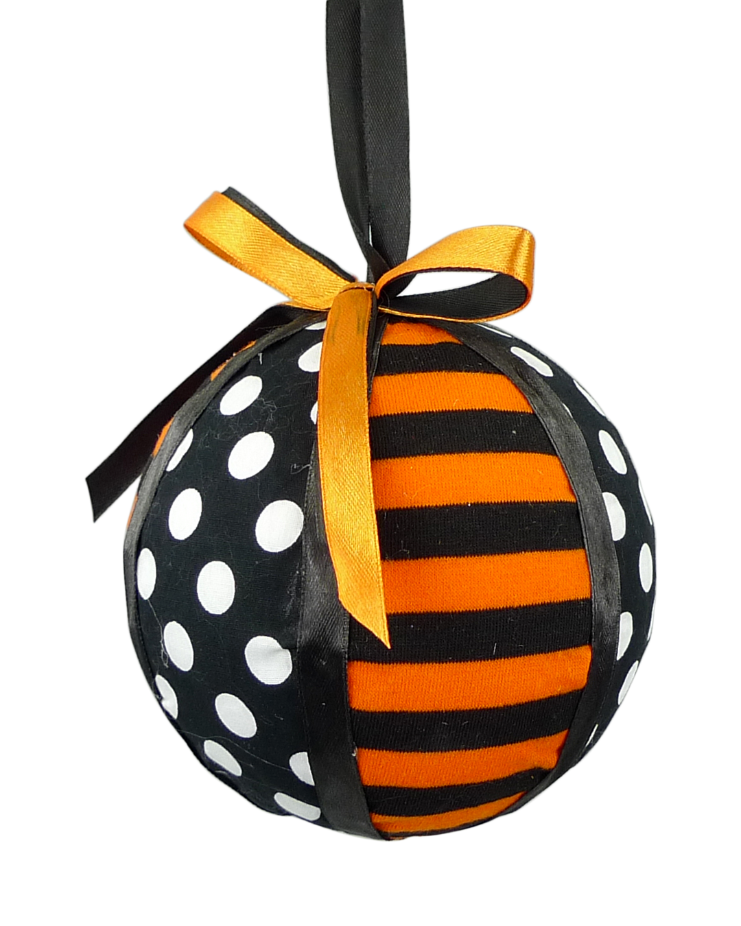Orn Polkadot Stripe Ribbon ball