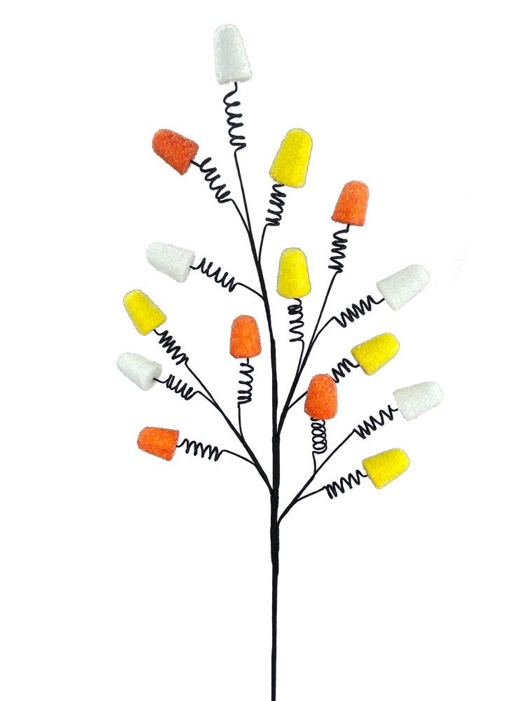 Gumdrop Spray decorative greenery with colorful candy-like accents on a white background.