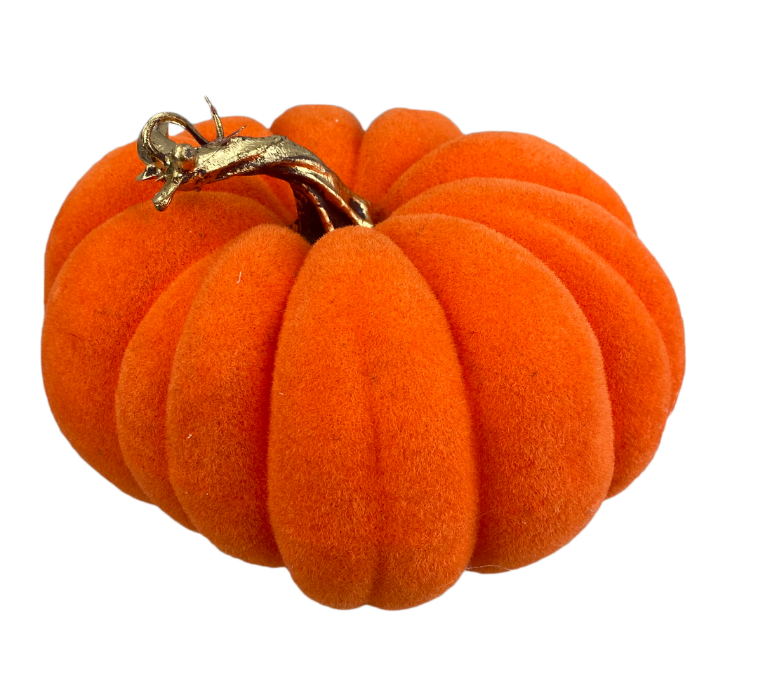 Flocked Pumpkin