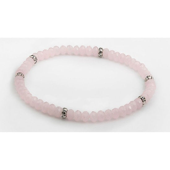 Silver accent mini crystal bracelet with a delicate chain link design