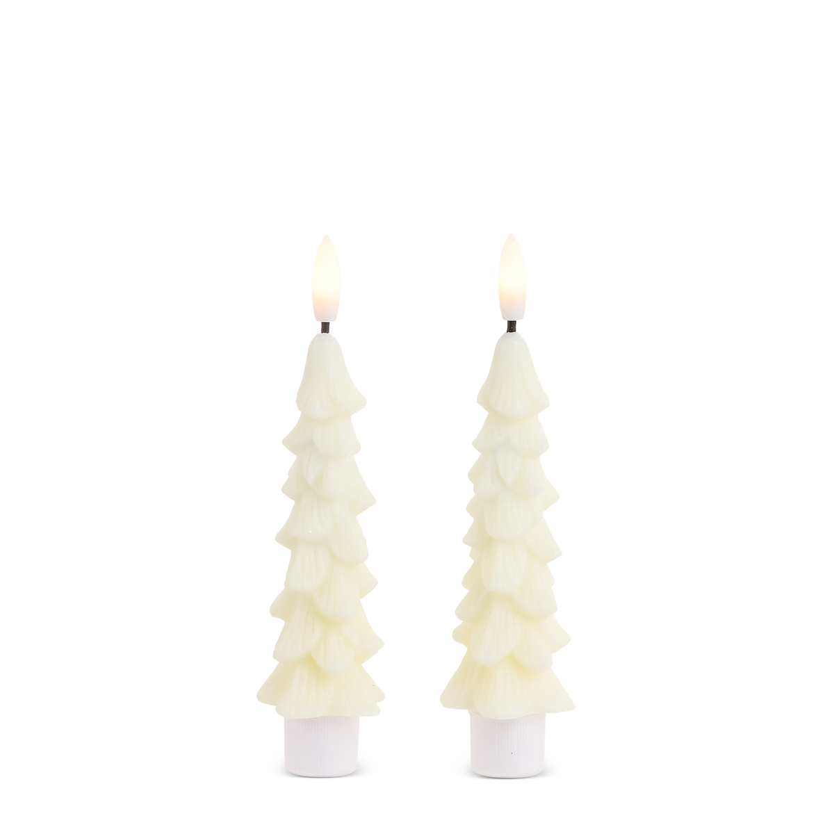 6" Ivory Mini Tree Taper Candles - Sold as Set