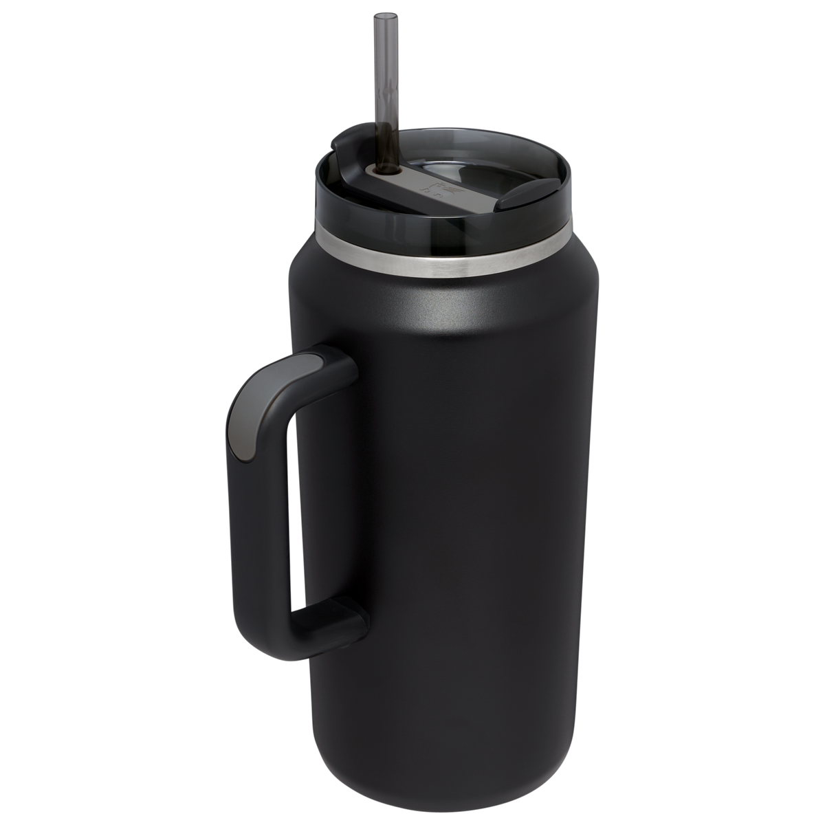 Black FlowState™ tumbler with reusable straw