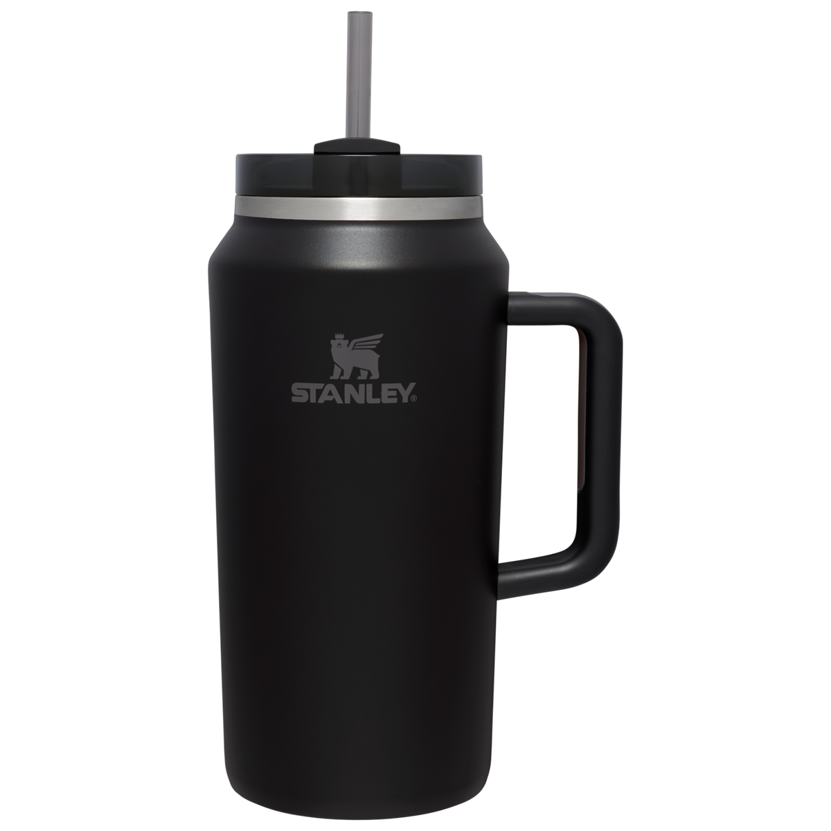 Black FlowState™ tumbler with reusable straw