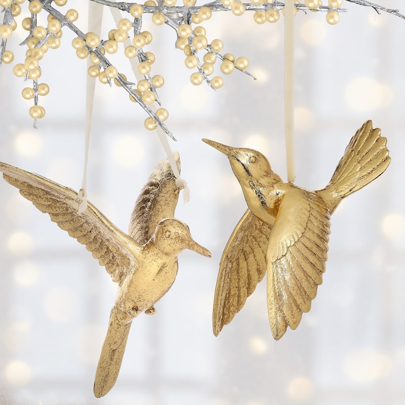 7.5" Resin Hummingbird Ornament - Sold Individually
