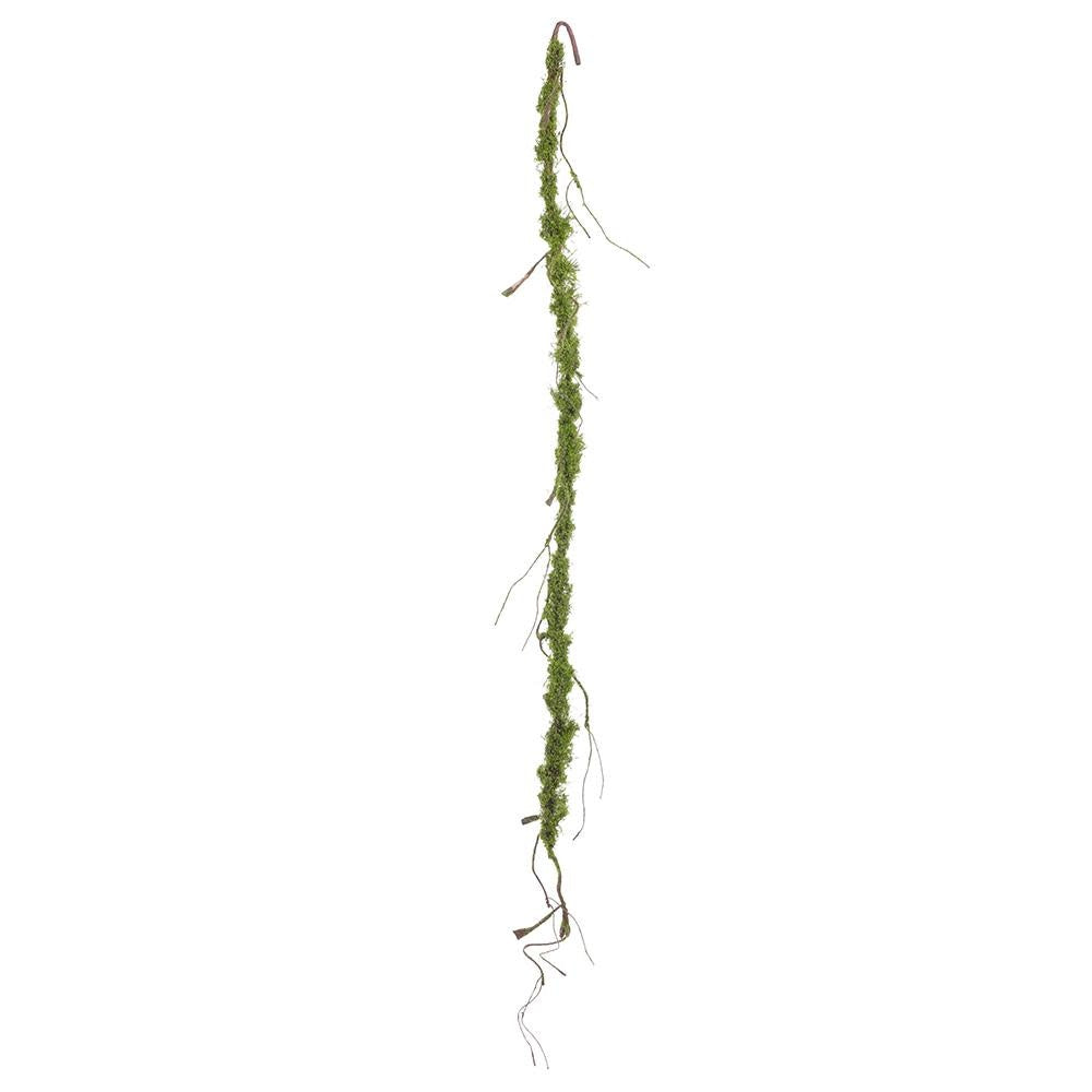 71-inch artificial moss vine in Moss Vine Green color with plastic material