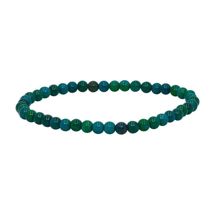 Mini Gemstone Bracelet featuring a classic 4mm beaded design with small gemstones in neutral tones.