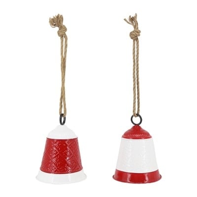 7.5-inch iron bell with a natural finish designed as an entryway accent piece.