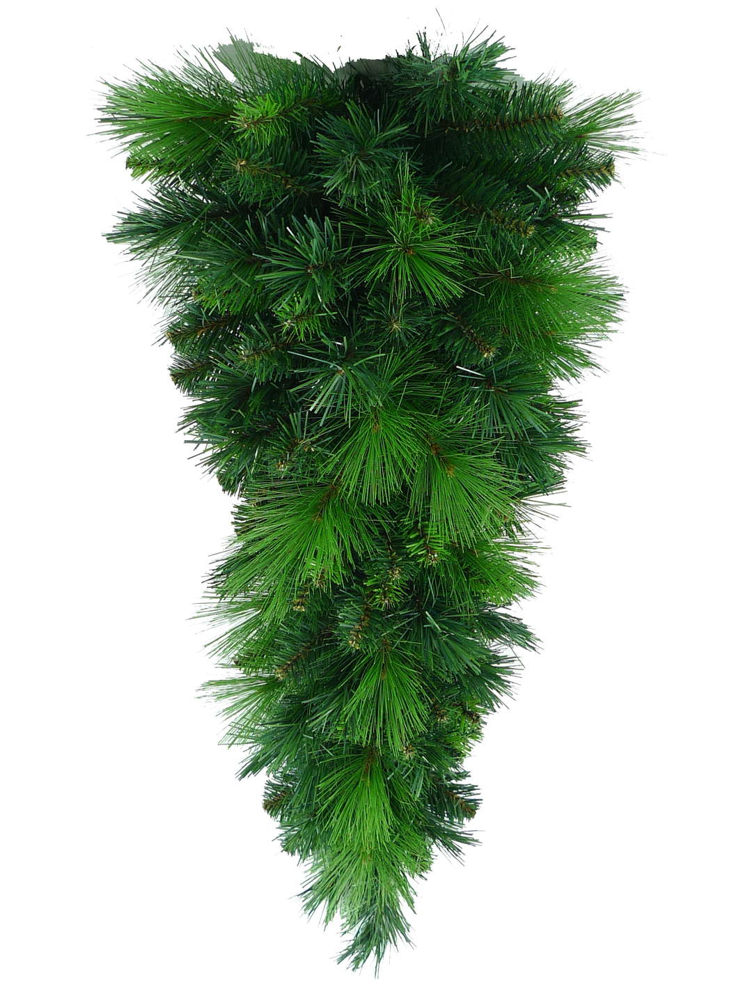 32-inch Vermont Pine teardrop-shaped artificial Christmas swag with 100 green pine needle tips.