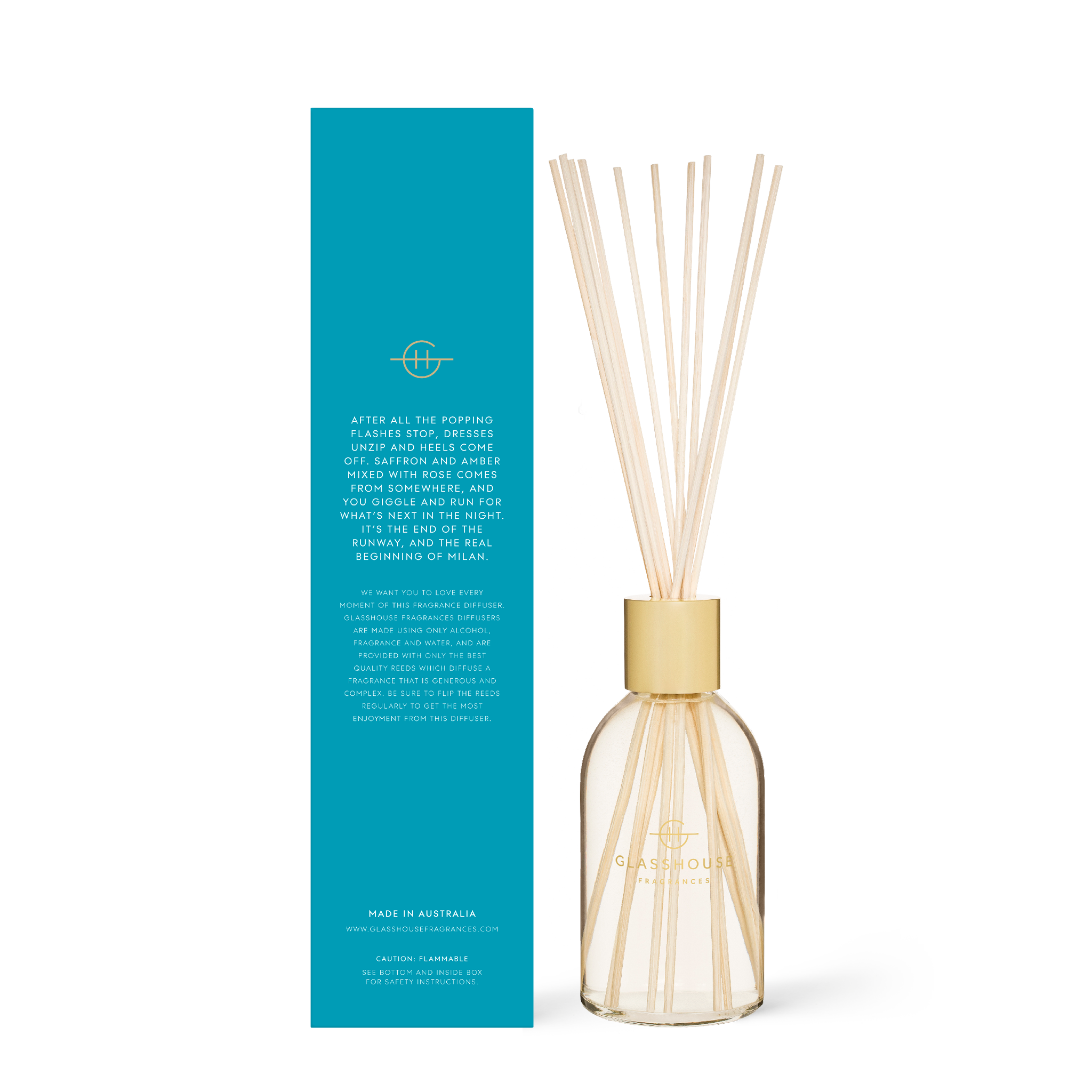Midnight in Milan diffuser bottle with rose fragrance notes