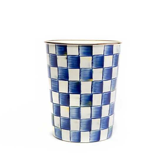 MacKenzie-Childs Royal Check Waste Bin