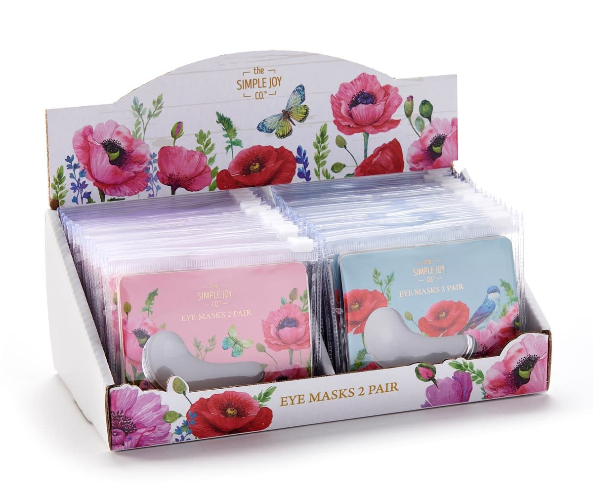 Two summer rose scented eye patches with a soft fabric texture.