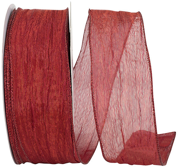 Crushed Mesh Elegance Wired Edge Ribbon