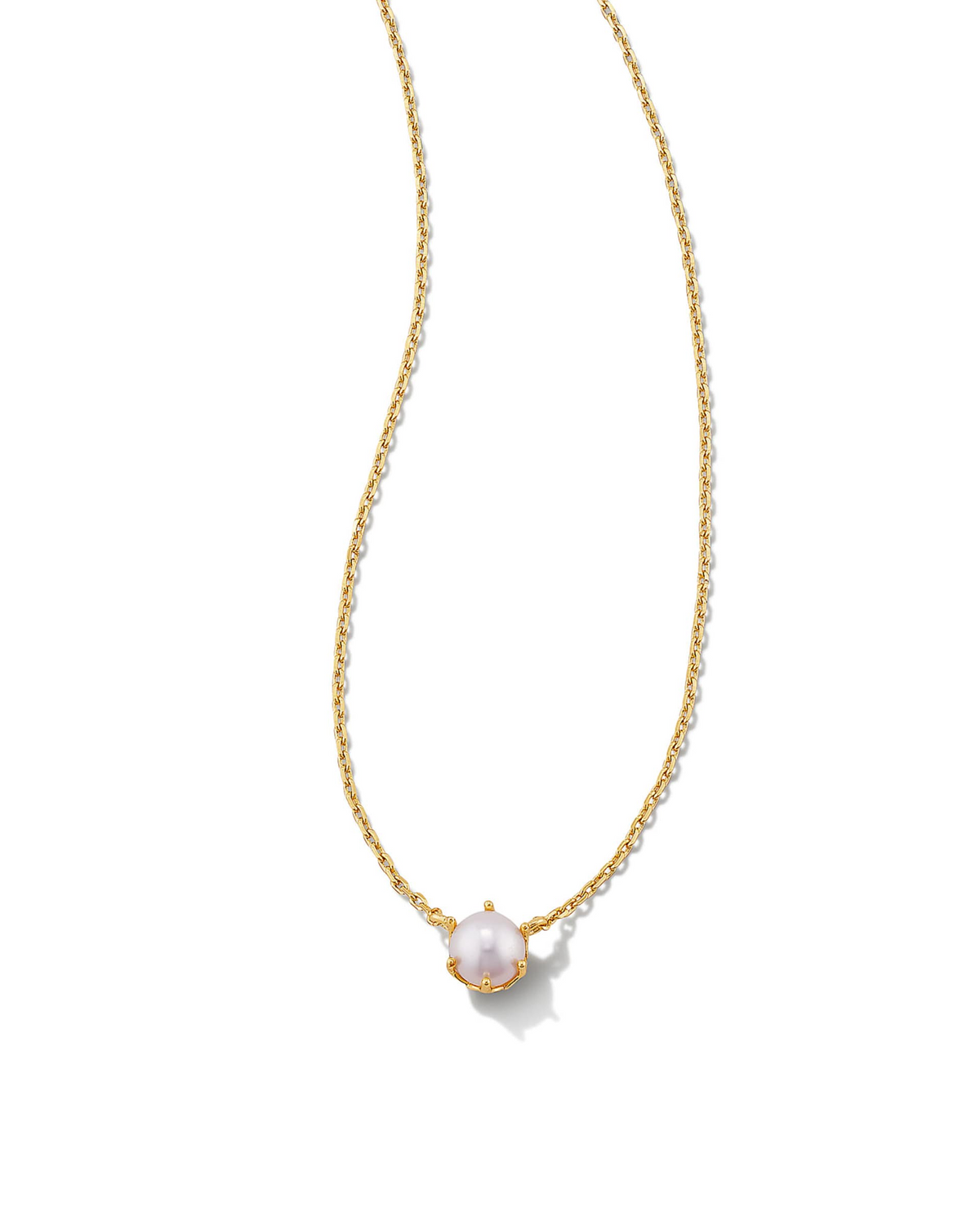 Ashton Pearl Pendant Necklace featuring a petite cultured freshwater pearl on a dainty gold chain.