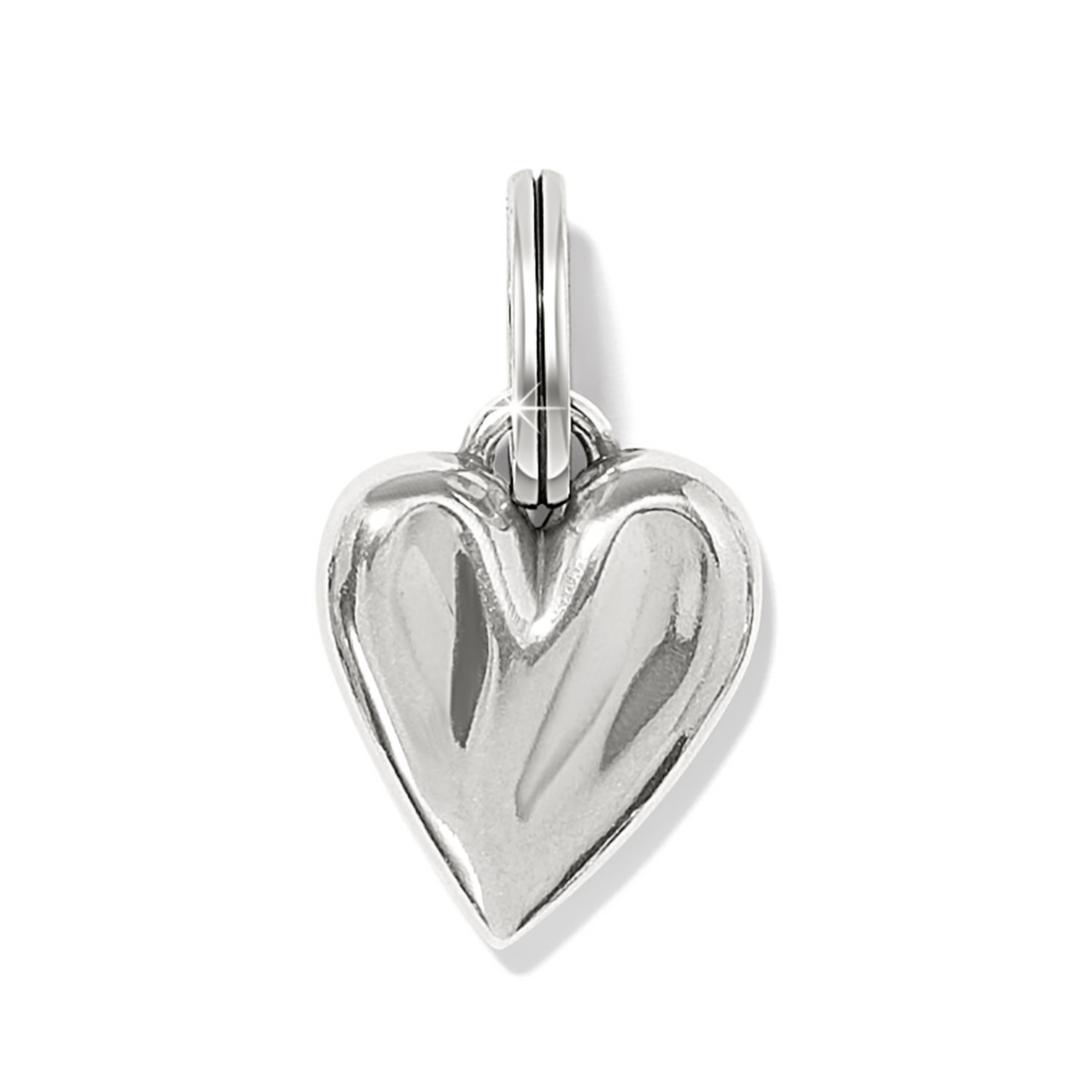 Silver-gold two-tone Cascade Heart Charm with a hand-sculpted, free-flowing design.