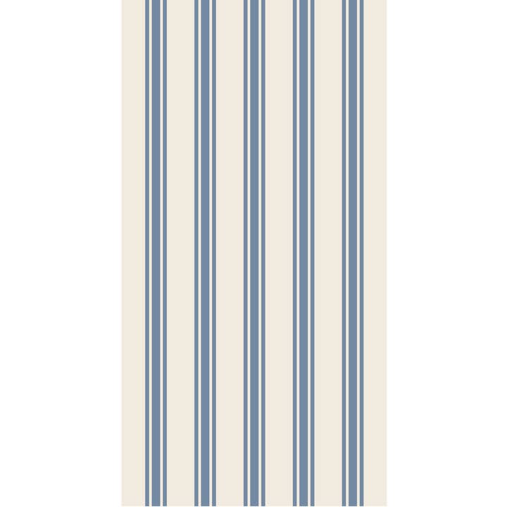 Cornflower blue linen guest napkin with a subtle stripe pattern