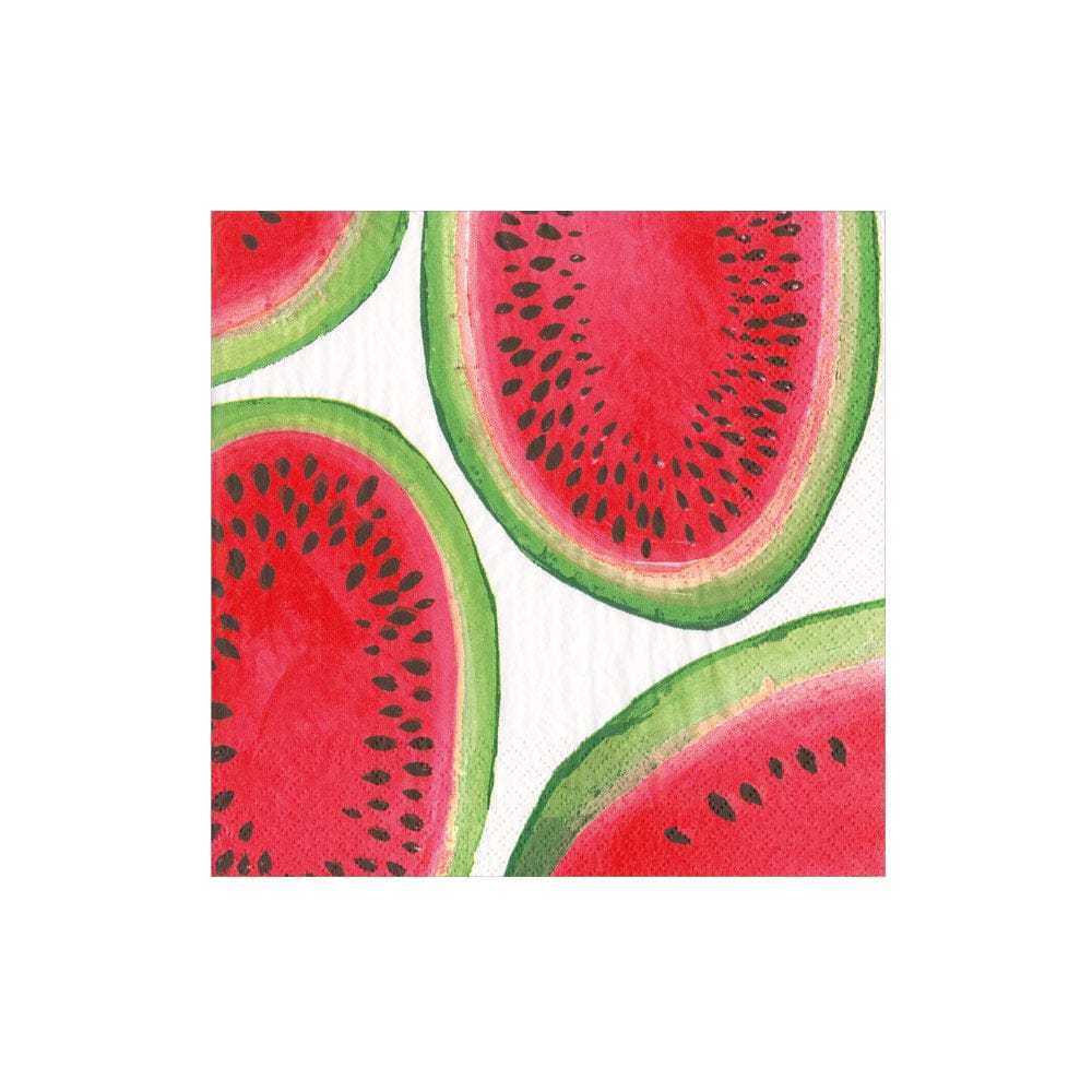 Triple-ply cocktail napkins featuring Frida Kahlo collage art with floral patterns in warm tones.