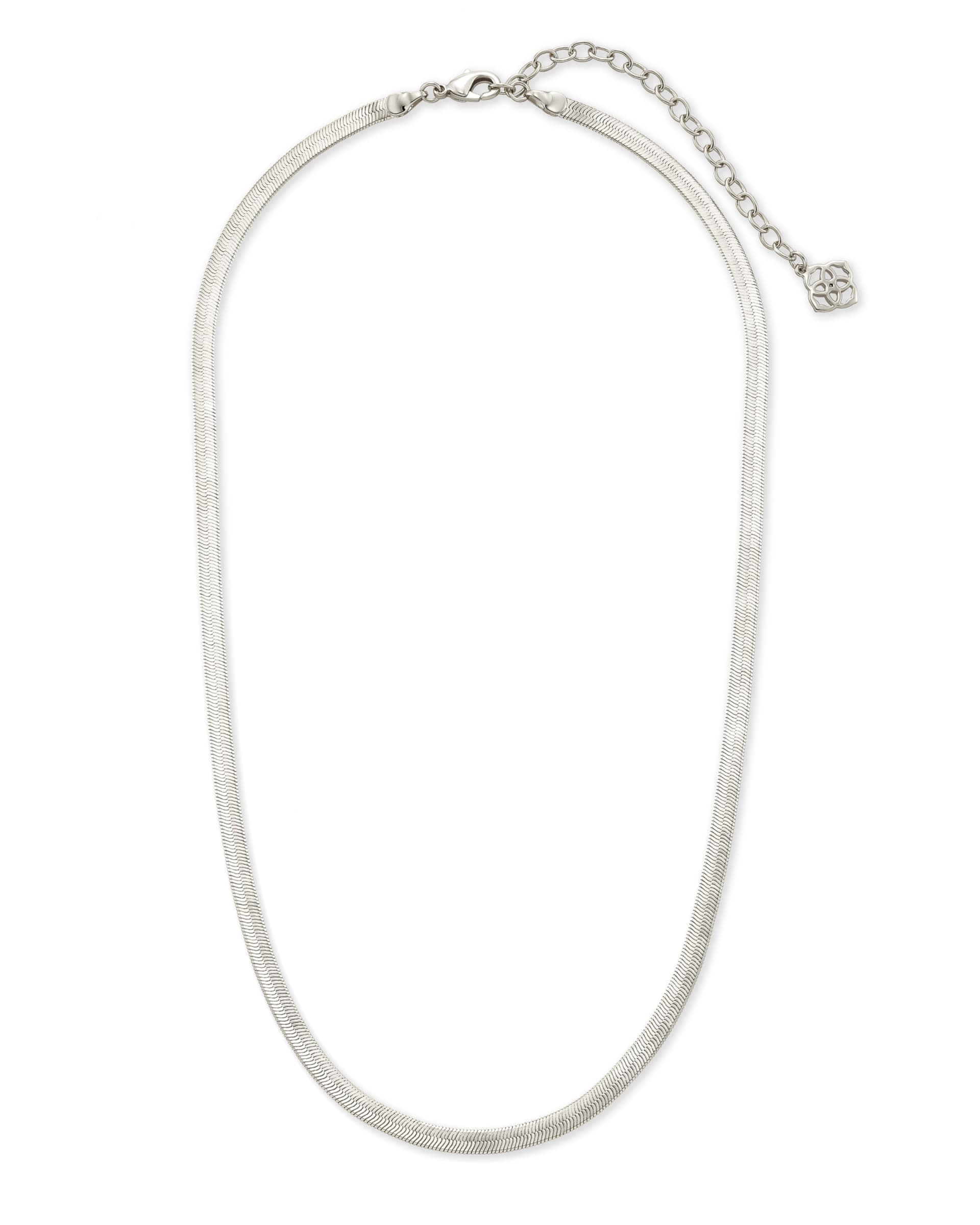 Silver Kassie chain necklace with lobster clasp closure