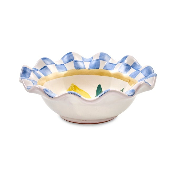Mackenzie Childs Cheese Gal Fluted Dip Bowl